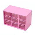 Miniatyrbillede 1 af 5: 6/9 Grid Desktop Opbevaringsboks Smykkeskuffe Støvtæt Pearl Beads Organizer Rose Red Nine Grid