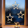 Miniatyrbilde 1 av 5: Led Star Vindusdekorasjon Julepynt Timer Batteridrevet