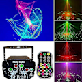 Miniatyrbillede 1 af 5: Led Dj Laser Party Light Northern Lights Aurora Pattern Usb Strobe Laser Lights 98 Pattern For Club Xmas Birthday Scen Project USB-Electric