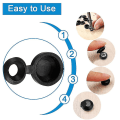 Miniatyrbilde 4 av 4: 100 stk hengslede skrudeksler Fold skrudeksler Plast skrukorker Skive Flip Tops Skruelokk i ett stykke Black