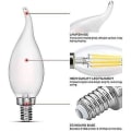 Miniatyrbilde 4 av 5: Candelabra LED-pærer 2700k 40w ekvivalent forbedre flammetuppen frostet glass 6pcs