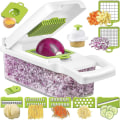 Miniatyrbild 1 av 4: Grönsakshackare Lökhackare Osthackare Grönsakshackare Multifunktionell köksassistent Hackare Slicer Skalare Skärning White