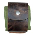 Hopfällbar Vaxad Canvas Foderpåse Läder och Canvas Bushcraft Väska för Vandring
