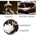 Miniatyrbillede 3 af 3: Keramisk Backflow Røgelse Brænder Kaskade Røgelse Brænder Tilbageløb Røgelse Brænder Buddha / Lotus Røgelse Holder Til Spa, Yoga, Meditation