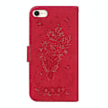 Miniatyrbild 3 av 5: För Iphone Se 2022 / Se 2020 / 8 / 7 Butterfly Rose phone case i präglat läder (röd)