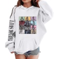 Miniatyrbild 5 av 5: Luvtröjor för flickor 1989 Casual Taylor-tröja Barn Pojkar Swifts Pullover Konsertdräkt med huva för 4-14 år 04 white 13 to 14 Years