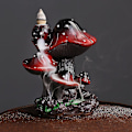 Miniatyrbild 2 av 3: Svamp Backflow Rökelse brännare, Harts Handgjord Vattenfall Cone Brännare För Hemmakontoret Skrivbord Inredning Tillbehör Wyelv