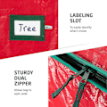 Miniatyrbild 5 av 5: Hhcx-large Christmas Tree Storage Bag - Fits Up To 9 Ft Tall Holiday Artificial Disassembled Trees With Durable Reinforced Handles & Dual Zipper - Wat red 135*34*68cm
