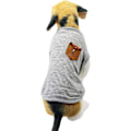 Miniatyrbild 3 av 5: Hundtröja, kattkläder, 100 % bomull, för minihund, liten hund och katt (M-grå)