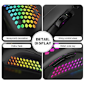 Miniatyrbillede 3 af 4: Led letvægts 65g kablet gaming mus Justerbar optisk sensor-sort