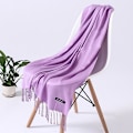 Miniatyrbild 1 av 5: Mode Enfärgad 2022 Dam Halsduk Vinter Hijabs Tofsar Långa Damsjalar Cashmere Like Pashmina Bandana Halsdukar Wraps Echarpe FYR110-15