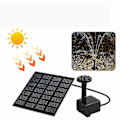 Miniatyrbillede 2 af 5: Solar Fountain Vandpumpe Power Panel Fountain Pool Havevanding 200l/t