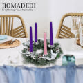 Miniatyrbild 5 av 5: Adventskrans konstgjord ljusstake-julkrans med 4 ljusstakar silver,30 Cm
