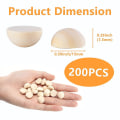 Miniatyrbild 2 av 5: 200 st delade träkulor 20 mm halva träpärlor 0,8 tums diameter halvklot Bulk 15mm
