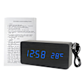 Miniatyrbild 5 av 5: Elektronisk LED digital väckarklocka Tid/temperatur/datum Display Skrivbordsklocka