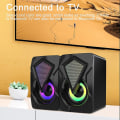 Miniatyrbillede 3 af 5: Usb Powered Multimedia Hifi Desktop Bærbar Gaming Bas Stereo Rgb Belysning Musik Computer Højttaler Mini Laptop Til PC