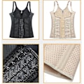 Miniatyrbillede 2 af 4: Dame stansning Shapewear latex støtte bryst og mave bælte Apricot 4XL