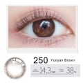 Miniatyrbilde 1 av 5: 2stk Kosmetiske kontaktlinser Dame Fargede kontaktlinser Fargede øyelinser glasses power  250