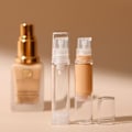 Miniatyrbild 2 av 5: Flytande Foundation reseflaska 5 ml 10 ml 15 ml Mini Cosmetic Foundation Prov ompackningsverktyg Airless pumpflaska Bärbar 5mlx3 set2