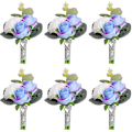 Pikkukuva 2 / 4: Keinotekoinen Rose Boutonniere & Corsage set Ruusun silkkikukka häihin
