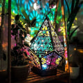 Pikkukuva 3 / 4: Bohemian Mosaic Starry Sky lattiaprojektiolamppu, Polar Star -lattiavalaisin Led värikkäät pöytä yövalot