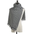 Miniatyrbilde 1 av 4: Vinter Ull Skjerf Sjal For Dame Langt Store Tykke Varme Vendbare Skjerf Black