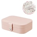 Miniatyrbild 1 av 4: Smyckeskrin Organizer, case för resesmycken i läder (rosa)