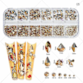 Miniatyrbild 1 av 5: 3d Glitter Nail Art Ab/färgglad Hotfix Rhinestones Flatback Crystal Diamond Gems Multi Size12 Gird Style 5