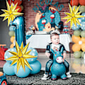 Miniatyrbilde 4 av 5: 50 stykker ballonger eksplosjonsstjerne ballonger for bursdagsfest bryllupsfeiring dekorasjon (gull)