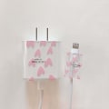 Miniatyrbild 4 av 5: Pink Love Heart Silikon Mjuk Dammtät Bite Cord Line USB -kabel Laddningshuvud Winder Case Protector För Apple Iphone 18/20w Style 9