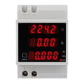 D52-2048 Multifunktionsmätare DIN-skena Digital Display AC Spänning Ström Effektfaktor Mätare AC80~300V 100A