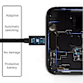 Miniatyrbillede 3 af 3: Til Samsung Galaxy Iphone Type C Usb-c 1m Data Ladekabel Hurtig Oplader Kabel Flettet Black iphone