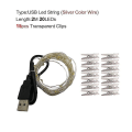 Miniatyrbild 1 av 5: Garland Led 2m 5m 10b Led Strings Fy For Photo Clip String S Ed Utomhusbröllop 2m 20leds1 White