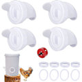 Pikkukuva 1 / 5: Crjjkoy Mangeoire Poulet Automatique, Mangeoire Poulet Anti-rongeurs 4 Pices, Kit De Mangeoire Poulet Bricolage Amlior Avec 1 Scie Cloche, Couvercl