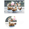 Miniatyrbillede 3 af 4: Rensdyr Elgfigur Hjortefigur Juledyrsfigur Dekorativ figur Julefest dekorationsbord (C)