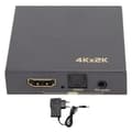 HD Multimedia Interface Extractor Version 1.4 4K 30Hz Fiber Optisk 5.1 3.5mm Output Lyd Extractor Converter 100‑240V EU Stik