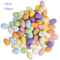 Miniatyrbild 1 av 4: 1,8/2,5/3 cm påskägg DIY Foam påskdekoration Krans Tillbehör Färgglada påskägg prydnader Tillbehör 100pcs 1.8cm