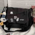 Miniatyrbilde 2 av 5: Retro Messenger Bag Hanne Stor kapasitet Lett skulderveske Justerbar skulderstropp