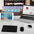 Miniatyrbilde 1 av 4: Protable trådløst Bluetooth tastatur og mus Combo oppladbar trådløs 10 tommers Black