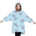Pikkukuva 1 / 2: Barntryckt överdimensionerad jätte stor huvtröja filt huvtröja i fleece Pattern 4