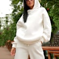 Miniatyrbillede 3 af 5: Dame Træningssæt, Joggingsæt Trøje Hættetrøje + Bukser Hættetrøje Efterår Vinter Sportswear Hættetrøje + Bukser Sæt 2XL