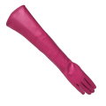 Miniatyrbild 1 av 5: Simulationshandskar för kvinnor Läder Silkeslen Foder Långt över armbågen 50cm Vit S S Rosa S Pink