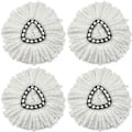 Miniatyrbild 3 av 4: 4-pack vridbar mopp ersättningshuvud mopphuvud refill mopphuvud mopp för golvrengöring Mikrofibermopphuvuddelar red
