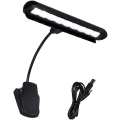 Miniatyrbillede 5 af 5: Den nye 1 nodestativ lampe fuldt justerbar klemme 9 LED orkester på