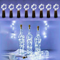 Miniatyrbild 1 av 5: Flaska Fairy String Lights Batteri Kork Form Jul Bröllopsfest 20 Led 2m Kall Vit Cold White
