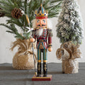 Miniatyrbild 4 av 4: 30 cm Nötknäppare Puppet Tenn Soldat Trä Valnöt Man liten prydnad D