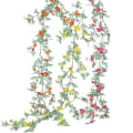 Miniatyrbillede 3 af 5: Simulering Small Daisy Rattan Boligudsmykning i europæisk stil Pastoral stil Krysantemum Vine Vinding Simulering Blomst Silke Blomst blue