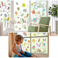 Miniatyrbild 3 av 5: Easter Window Stickers, Easter Decorations 9 Sheets Easter Bunny Window Clings Pvc Static Stickers A