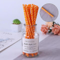 Miniatyrbilde 1 av 5: Biologisk nedbrytbare papirsugerør, 100 sugerør for festutstyr, bursdager, bryllup oransje prikker Orange Dots