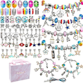Miniatyrbillede 1 af 5: Charm Armbånd Making Kit, 127 stk Charm Beads Armbånd Smykke Making Crafts Kit
